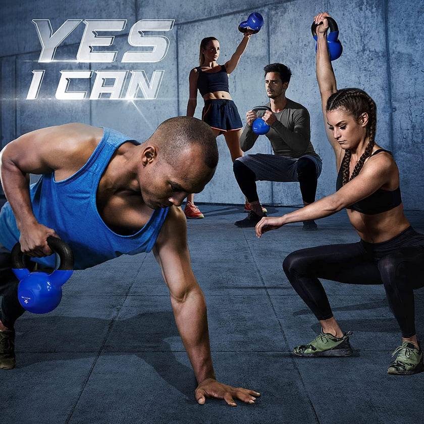 Yes4All Vinyl Coated Kettlebell Weights Set – Great for Full Body Workout and Strength Training – Vinyl Kettlebell 10 lbs 🍁 All In One Marketplace Canada