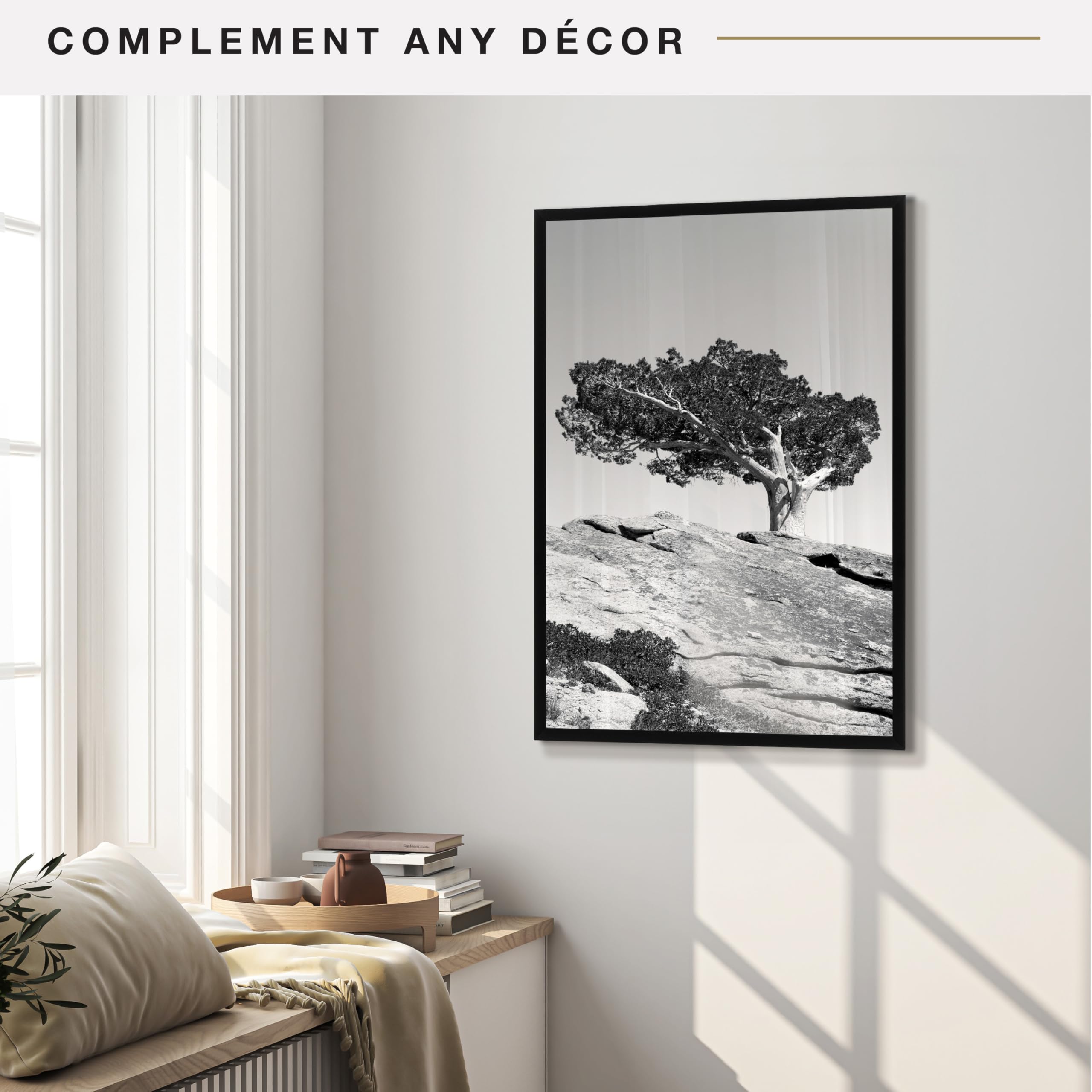 MCS Everline Collection 16x24 Poster Frame Black, Vertical & Horizontal Wall Hanging Large Picture Frame for Photos, Posters & Art Prints (1-Pack) 🍁 All In One Marketplace Canada