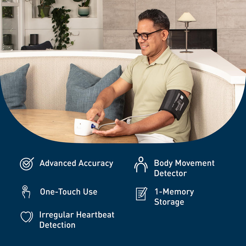 OMRON Iron Upper Arm Blood Pressure Monitor - Clinically Validated Blood Pressure Cuff - Medical Grade with Wide Range 17