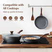SENSARTE 12.5 Inch Nonstick Frying Pan Skillet, Swiss Granite Coating Omelette Pan, Healthy Stone Cookware, PFOA Free 🍁 All In One Marketplace Canada
