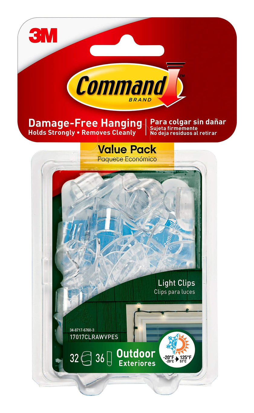 Command 17017CLRAWVPES Outdoor Light Clips, 32 Clips, 36 Strips 🍁 All In One Marketplace Canada
