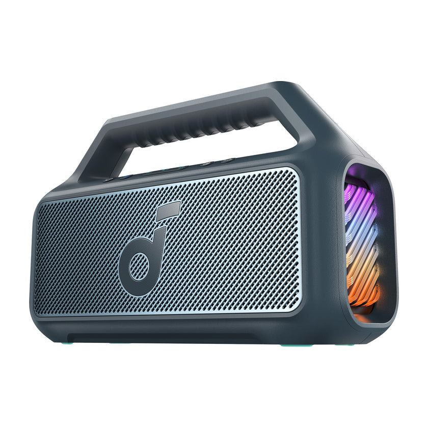 soundcore Boom 2 Outdoor Speaker, 80W, Subwoofer, BassUp 2.0, 24H Playtime, IPX7 Waterproof, Floatable, RGB Lights, USB-C, Custom EQ, Bluetooth 6.0, Portable, Camping, Beach, and Backyard-Blue 🍁 All In One Marketplace Canada