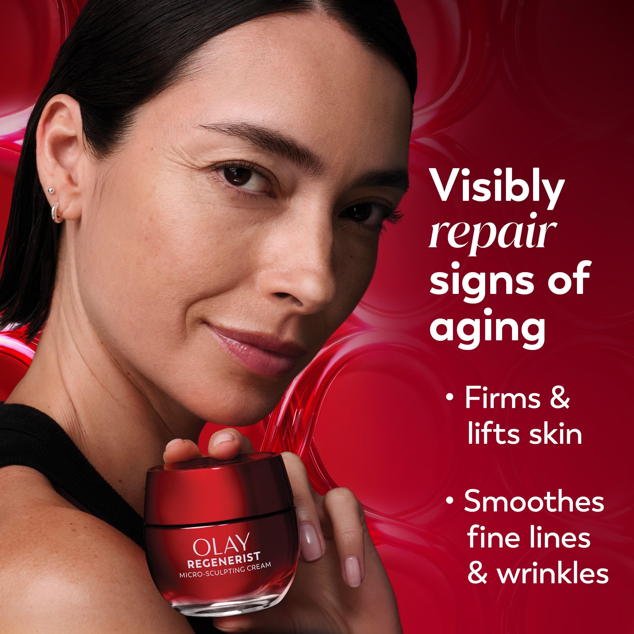 Olay Face Moisturizer, Regenerist Micro-Sculpting Facial Cream for Women - Instant Hydration, Anti-Aging, Anti-Wrinkle, Firming Skin Care - Hyaluronic Acid, Niacinamide, Amino Peptides, 50 mL 🍁 All In One Marketplace Canada