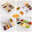 BETA SPACE Snack Box Containers, Divided Serving Tray with Lid, Veggie Tray Snackle Box Charcuterie Board with Lid,8 Inside Containers 🍁 All In One Marketplace Canada