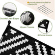 OPPODREAM Outdoor Rug 5x7 Ft, Waterproof Outdoor Plastic Straw Rug for Patio, Reversible Out Door Carpet for Camping, Deck, Rv, 5 x 7 Area Carpet Balcony, Porch, Backyard, Black and White 🍁 All In One Marketplace Canada