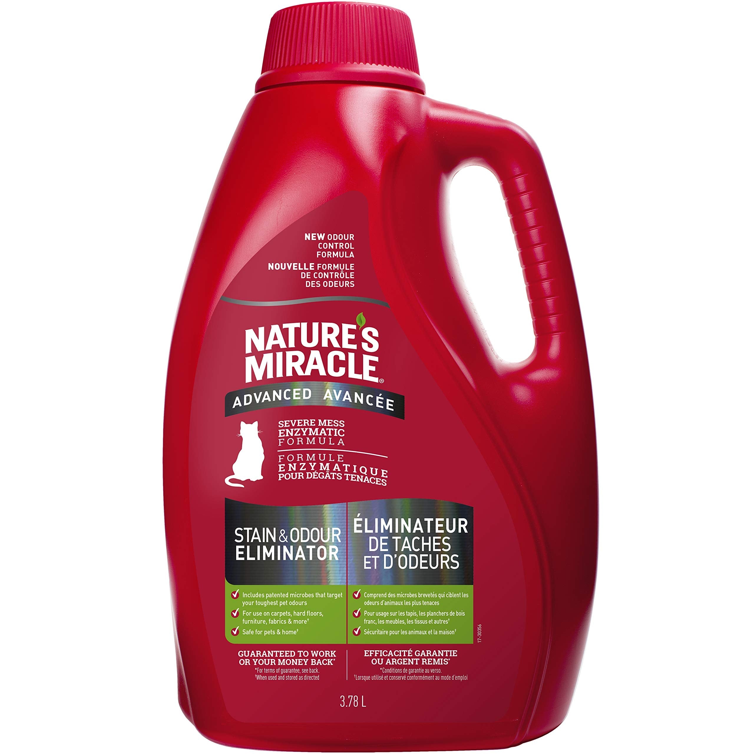 Nature’s Miracle Advanced Stain and Odor Eliminator Cat, 32 Ounces, 1 Gallon, Pour, Fresh Scent, Severe Mess Enzymatic Formula For Tough Pet Messes 🍁 All In One Marketplace Canada
