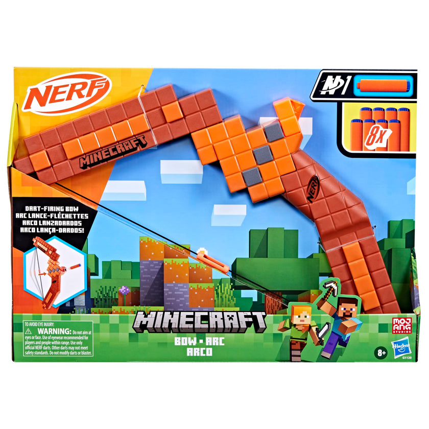 Nerf Minecraft Bow Dart Blaster, Pull-Back String Priming, 8 Nerf N1 Darts Compatible Only with Nerf N1 Dart Blasters, Ages 8+ 🍁 All In One Marketplace Canada