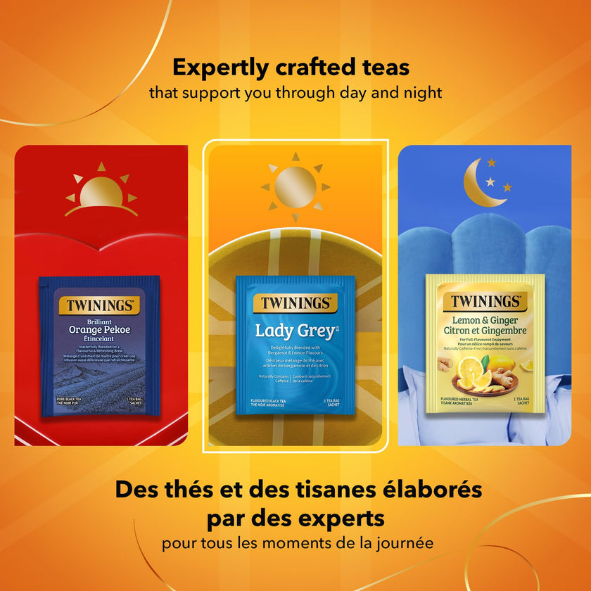 Twinings Lady Grey Individually Wrapped Teabags, Caffeinated, Refreshing Citrus Tea, 20 Count (Pack of 6), Enjoy Hot or Iced 🍁 All In One Marketplace Canada