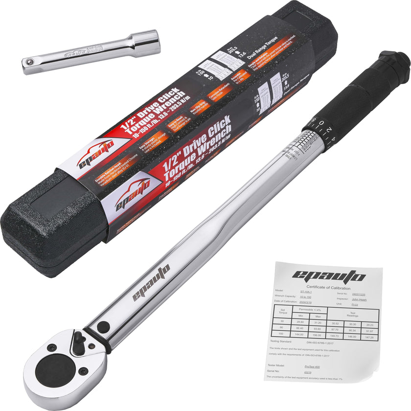 EPAuto 1/2-inch Drive Click Torque Wrench, 10~150 ft./lb, 13.6~203.5 N/m 🍁 All In One Marketplace Canada