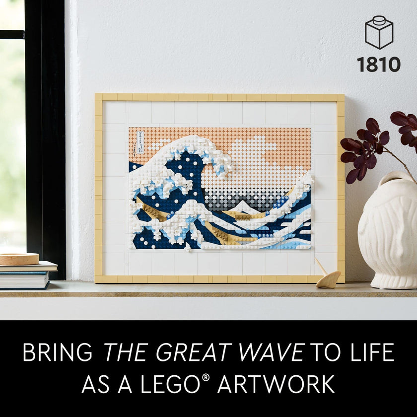 LEGO Art Hokusai – The Great Wave, 3D Japanese Wall Art, Framed Ocean Canvas Picture for Home or Office Décor, Creative DIY Activity, Arts & Crafts Kit, Hobbies for Adults, 31208 🍁 All In One Marketplace Canada