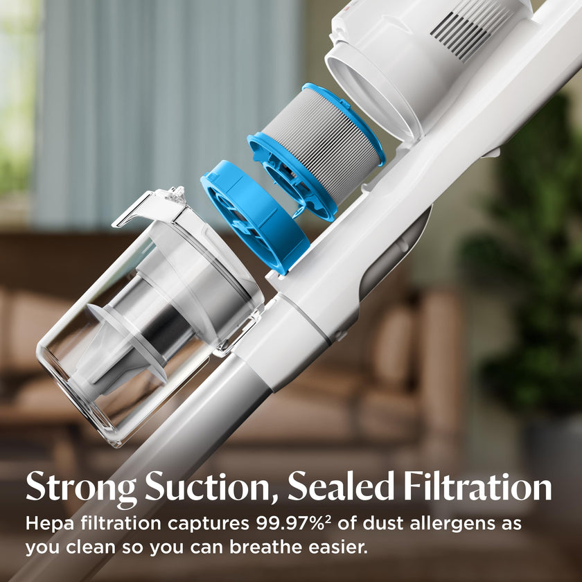 BISSELL PowerClean Cordless Vacuum Cleaner, Powerful Suction in Cordless Stick Vacuum, 200W, Tangle-Free Brush Roll, HEPA Sealed Allergen System, Self-Standing, Removable Battery, Wall Mount, 4173B 🍁 All In One Marketplace Canada