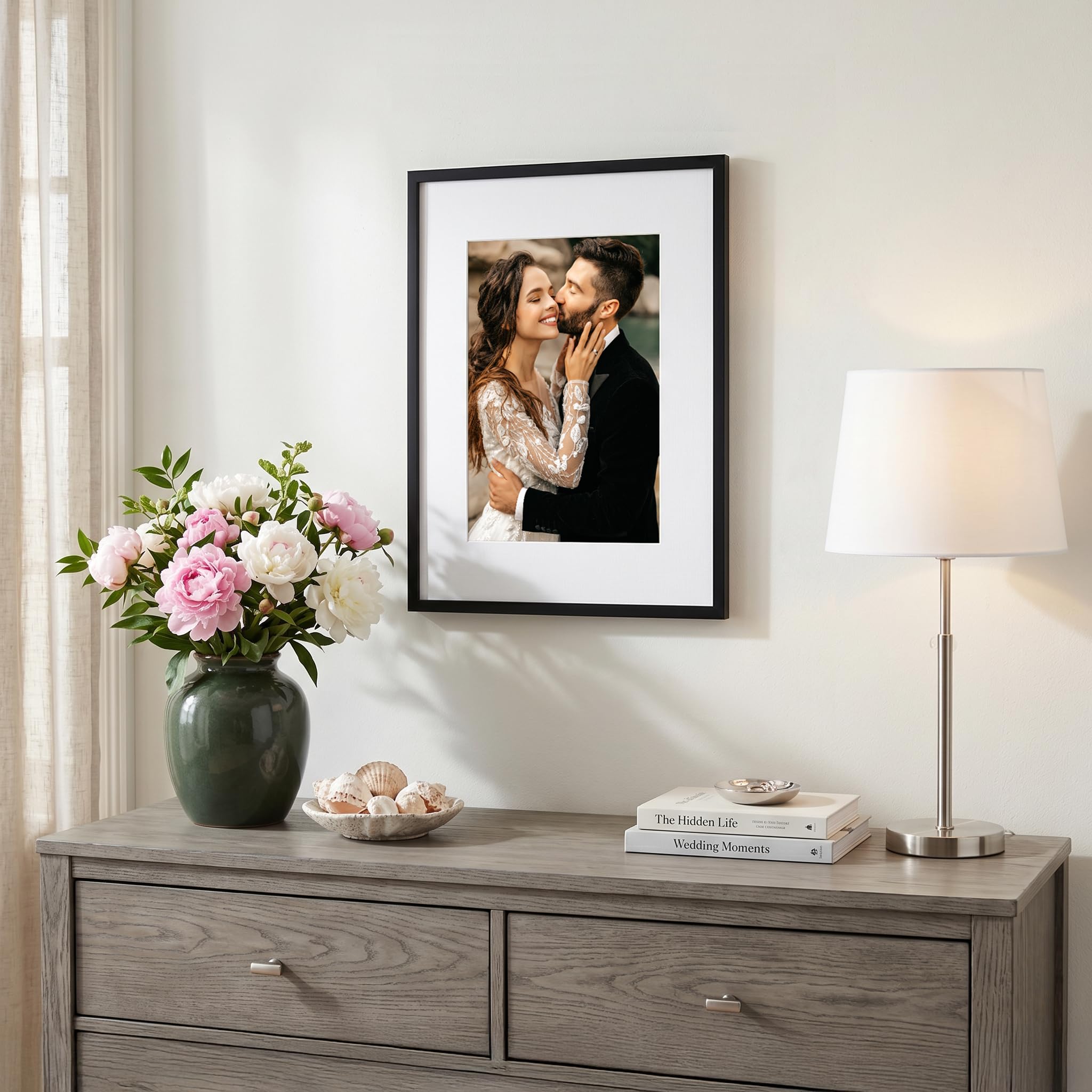 Americanflat 12x18 Poster Frame with Polished Plexiglass - Streamline Collection - Thin Border Picture Frame for Wall Display - Hanging Hardware Included - Black 🍁 All In One Marketplace Canada