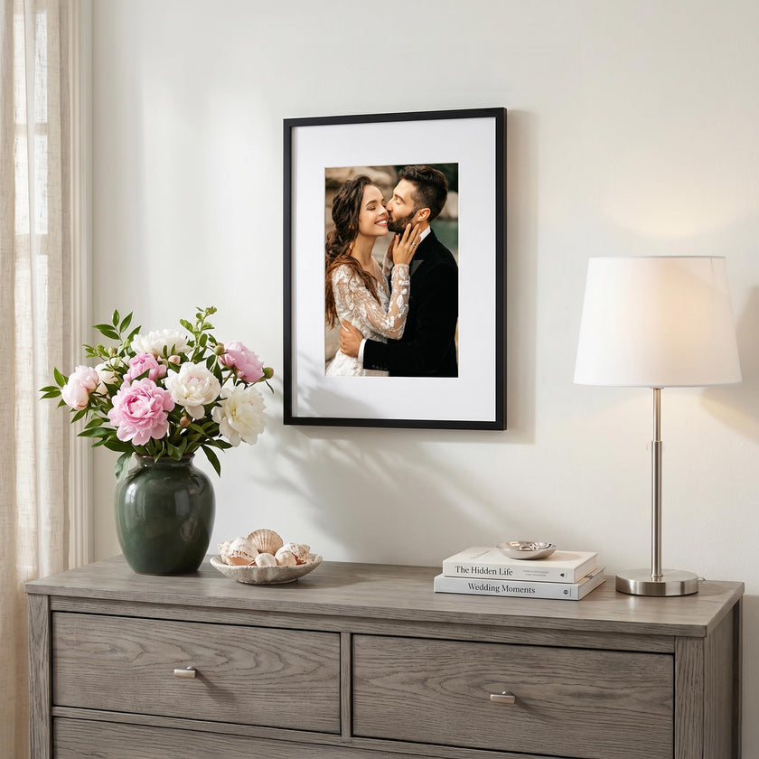 Americanflat 12x18 Poster Frame with Polished Plexiglass - Streamline Collection - Thin Border Picture Frame for Wall Display - Hanging Hardware Included - Black 🍁 All In One Marketplace Canada