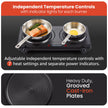 Elite Gourmet EDB-302BF# Countertop Double Cast Iron Burner, 1500 Watts Electric Hot Plate, Temperature Controls, Power Indicator Lights, Easy to Clean, Black 🍁 All In One Marketplace Canada