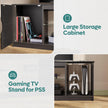 Bestier 57 inch TV Stand for 65 Inch TV, Black Entertainment Center 🍁 All In One Marketplace Canada