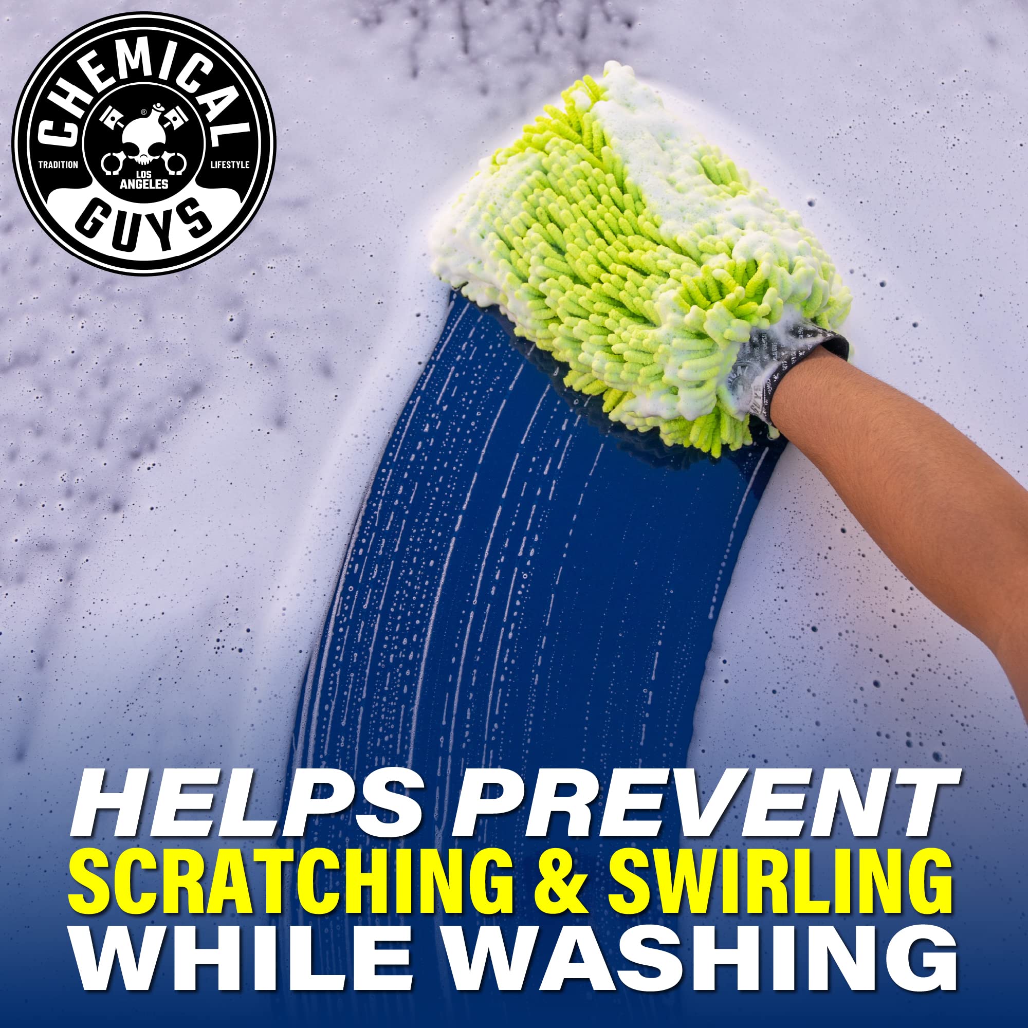 Chemical Guys Chenille Premium Scratch-Free Microfiber Wash Mitt Green, Great for Cars, Trucks, SUVs, RVs & More (2 Pack) 🍁 All In One Marketplace Canada