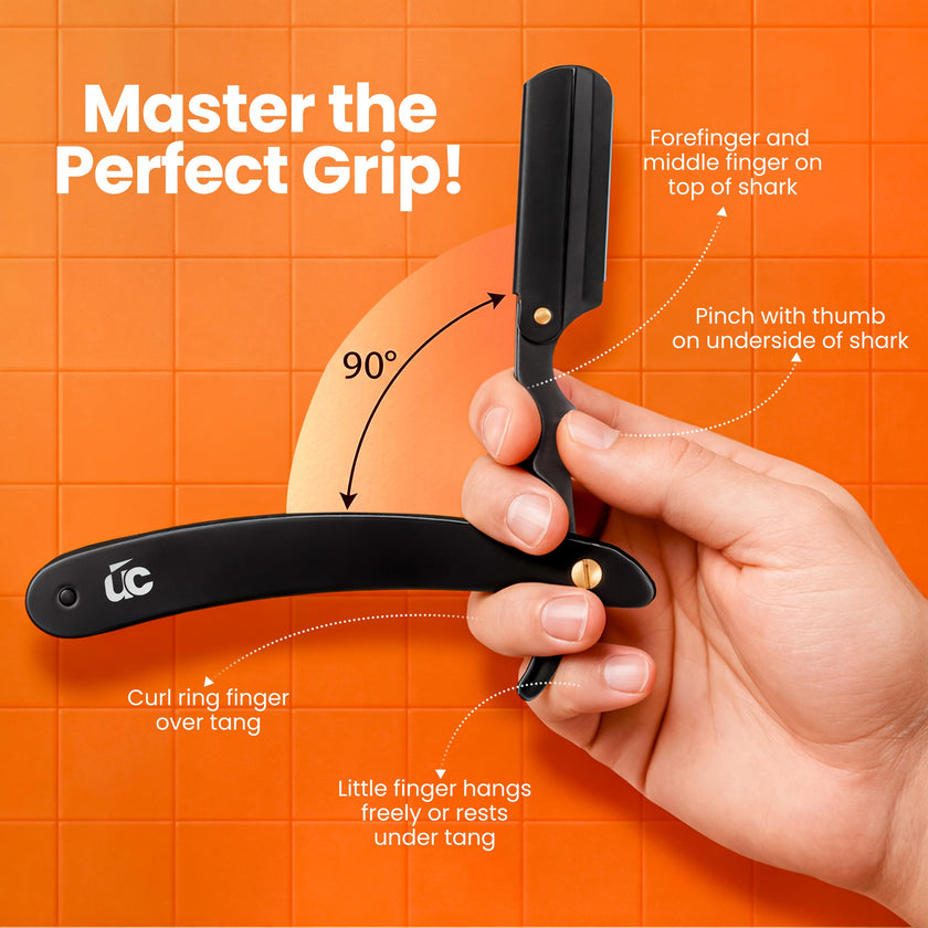 Utopia Care Professional Barber Straight Edge Razor, 100-Pack Razor Blades, Stainless Steel Safety Razor, Barber Shaving Accessories - Black 🍁 All In One Marketplace Canada