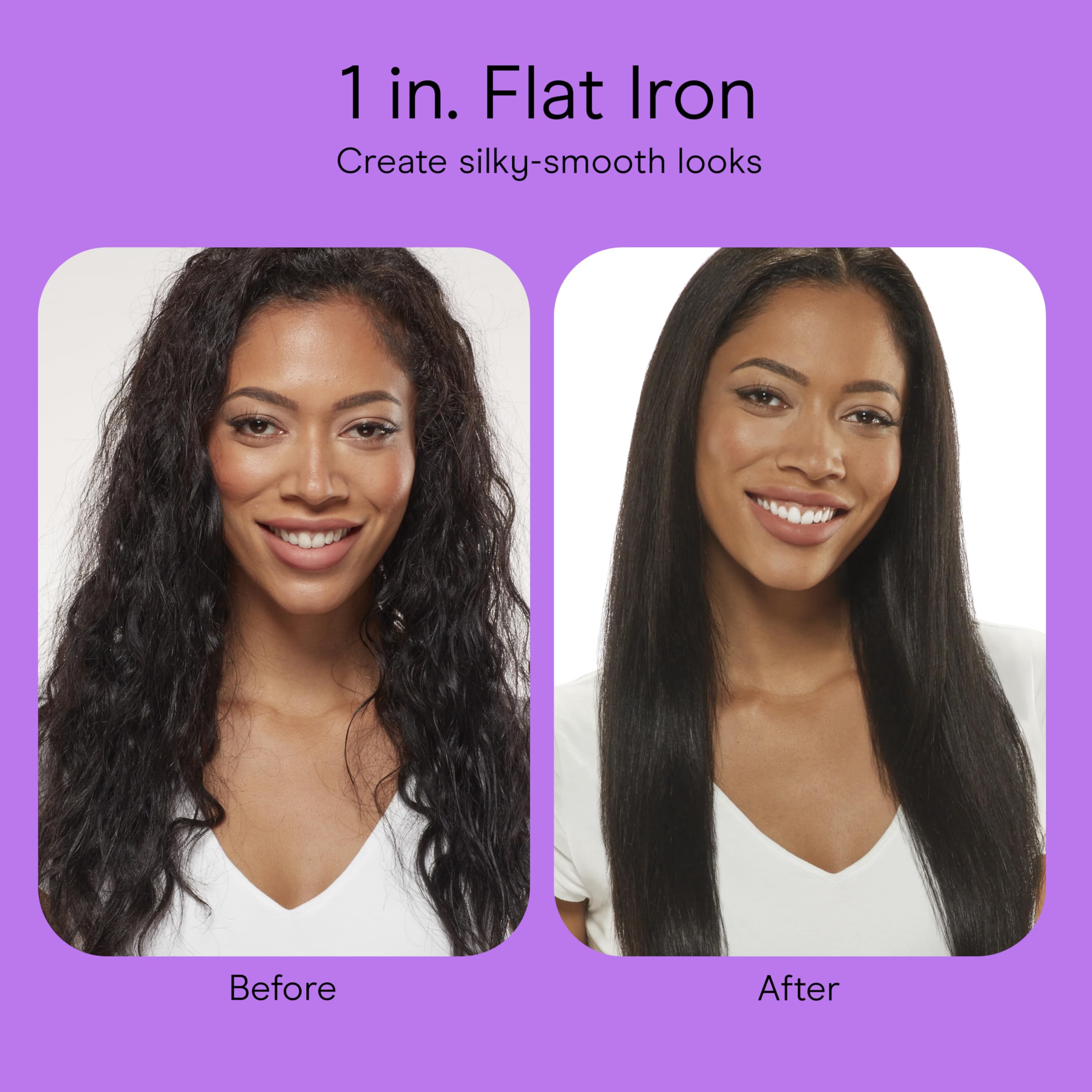 Conair Double Ceramic Hair Straightener Flat Iron with 1 Inch Floating Plates 5 Heat Settings up to 410°F Professional Styling Tool for Frizz-Free Straight Hair 🍁 All In One Marketplace Canada