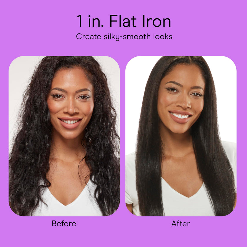 Conair Double Ceramic Hair Straightener Flat Iron with 1 Inch Floating Plates 5 Heat Settings up to 410°F Professional Styling Tool for Frizz-Free Straight Hair 🍁 All In One Marketplace Canada