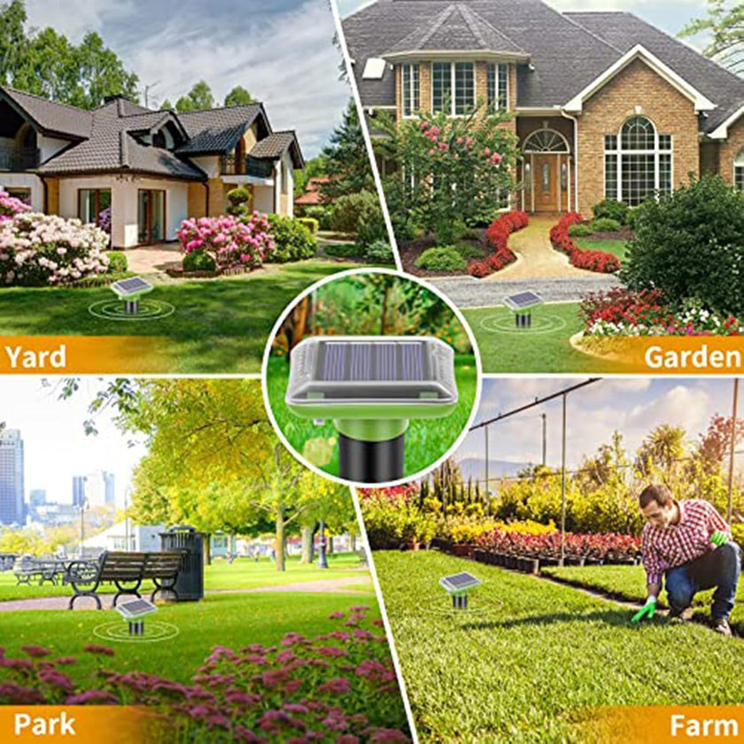 Solar-Powered Animal Ground Stakes 4 Pack, Waterproof Outdoor Yard Protector Accessories for Lawn, Yard and Garden (Green) 🍁 All In One Marketplace Canada