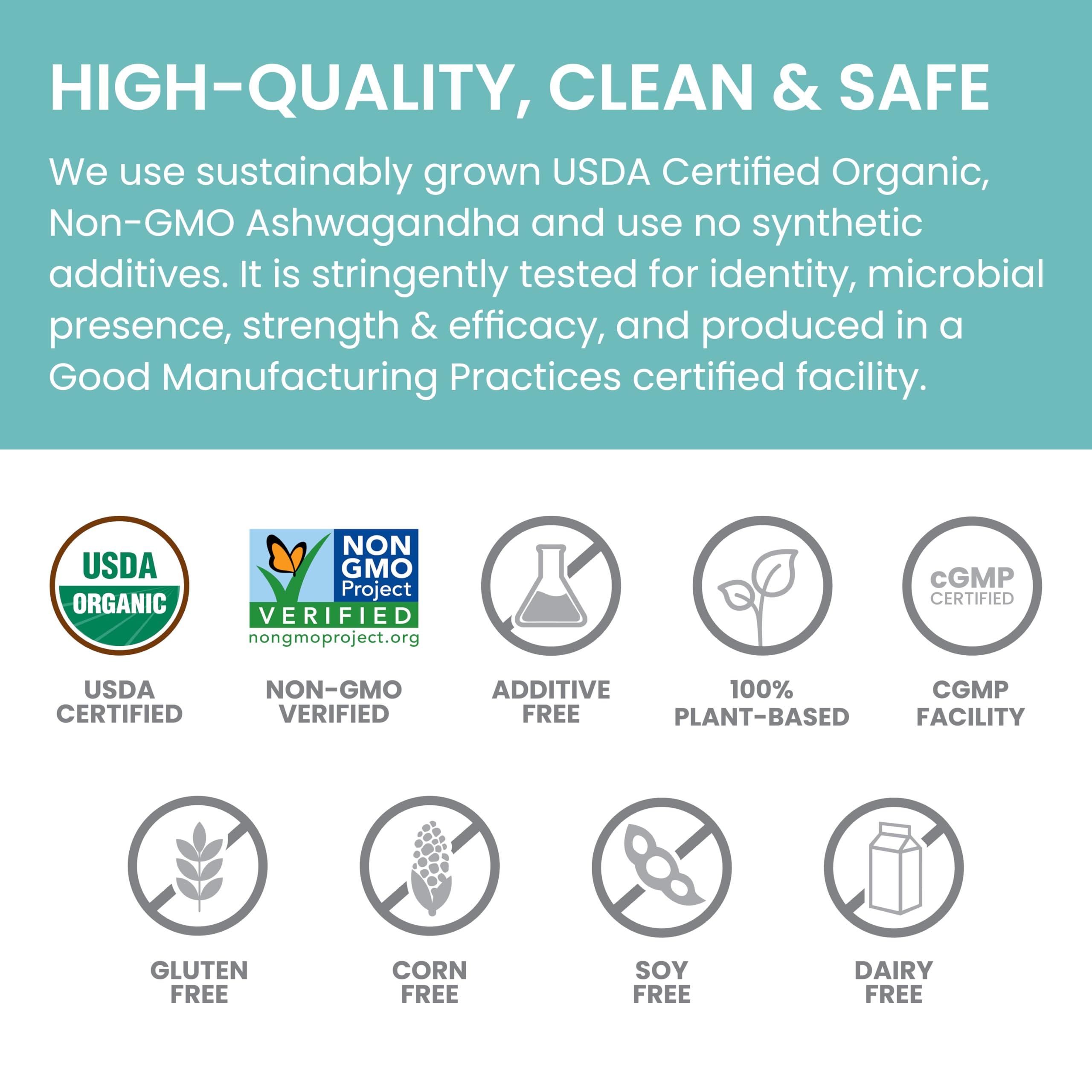 Himalaya Organic Ashwagandha, USDA Certified Organic, Non-GMO, Gluten Free Supplement, 100% Ashwagandha Powder & Extract. (90 Count) 🍁 All In One Marketplace Canada