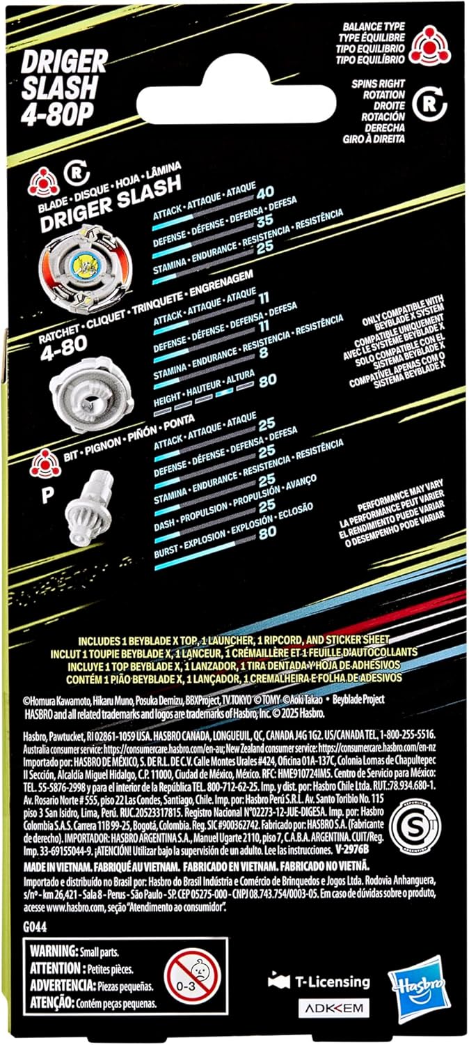 (Hasbro) Beyblade X - Driger Slash 4-80P X-Over Project Pack