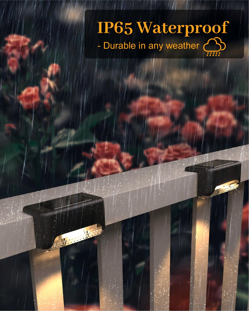CANASUN Solar Deck Lights 16 Pack Solar Fence Light Solar Powered Outdoor Step Light IP65 Waterproof LED Pathway Light for Deck Fence Railing Garden Patio StairYard (Warm Light) 🍁 All In One Marketplace Canada