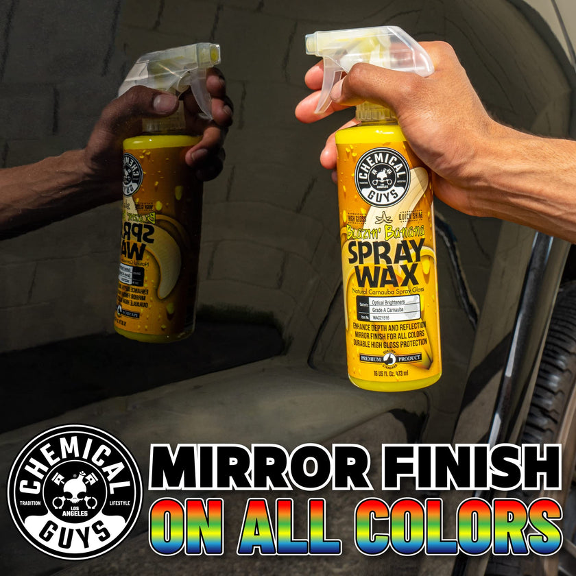 Chemical Guys Blazin' Banana Spray Wax for Car Shine & Protection - Natural Carnauba Formula for Glossy Finish on Paint, Chrome, Metal & Glass - Easy Spray-On, Wipe-Off Application, 473 ml 🍁 All In One Marketplace Canada