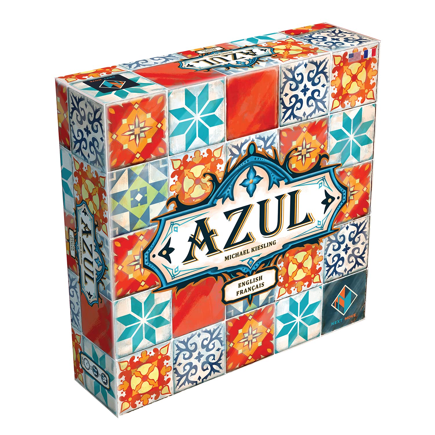 Azul Board Game - 2-4 Players - Fun Family Board Game - 30-45 Minutes of Gameplay - Games for Family Game Night - For Kids and Adults Ages 8+ - Bilingual - Made By Next Move Games 🍁 All In One Marketplace Canada