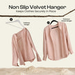 Utopia Home Velvet Hangers 30 Pack, Heavy Duty, Non-Slip, Space Saving Felt Clothes Hangers with 360° Hook & Notches (Black) 🍁 All In One Marketplace Canada