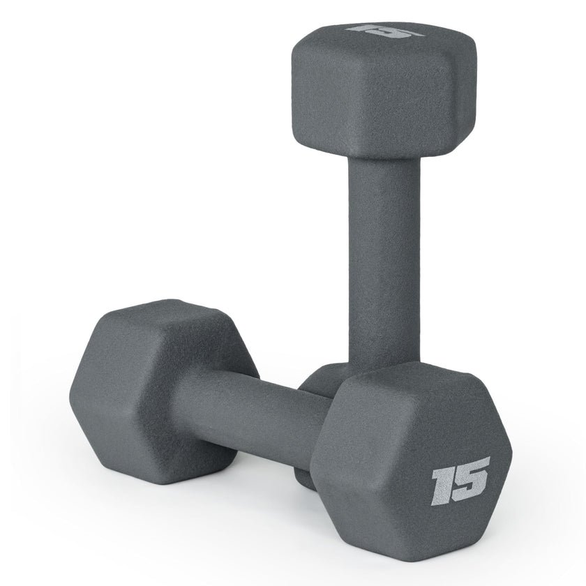 CAP Barbell 15 lb Neoprene Dumbbells – Pair | Ash 🍁 All In One Marketplace Canada