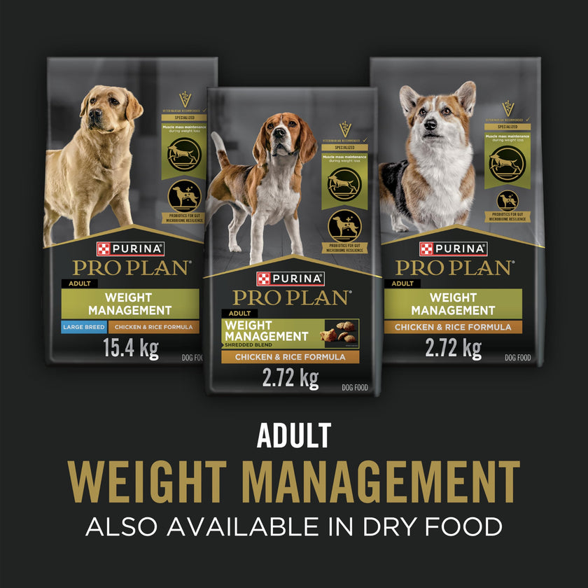 Purina Pro Plan Weight Management Wet Dog Food, Classic Turkey & Rice Entree - 368 g Can (12 Pack) 🍁 All In One Marketplace Canada