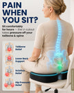 5 STARS UNITED Seat Cushion - Memory Foam Chair Cushion for Tailbone Pain Relief - Ergonomic Support for Coccyx, Sciatica & Butt - Office, Desk & Gaming Chair, Car Seat, Wheelchair, Airplane, Black 🍁 All In One Marketplace Canada