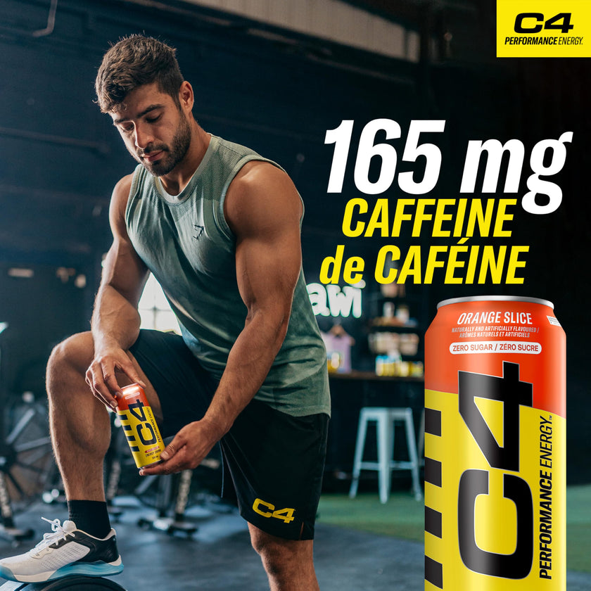 Cellucor C4 Performance Energy Drink, Orange Slice, Carbonated Sugar Free Drink with no Artificial Colours or Dyes, 473mL, 12 count 🍁 All In One Marketplace Canada