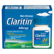Claritin Allergy Medicine, 24-Hour Non-Drowsy Relief 10 mg, 50 Tablets 🍁 All In One Marketplace Canada