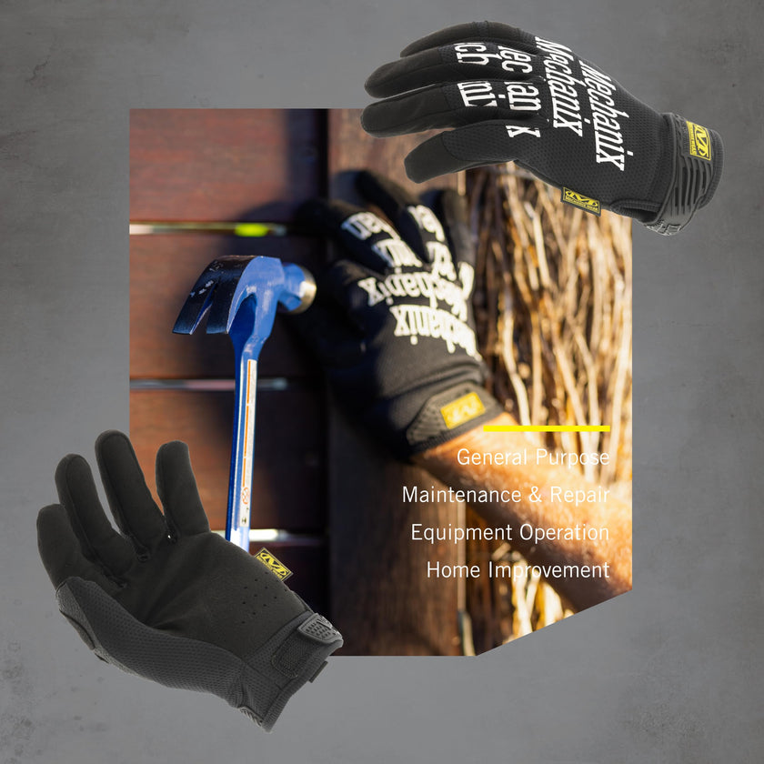 Mechanix Wear: The Original Work Glove with Secure Fit, Synthetic Leather Performance Gloves for Multi-purpose Use, Durable, Touchscreen Capable Safety Gloves for Men (Black, Large) 🍁 All In One Marketplace Canada