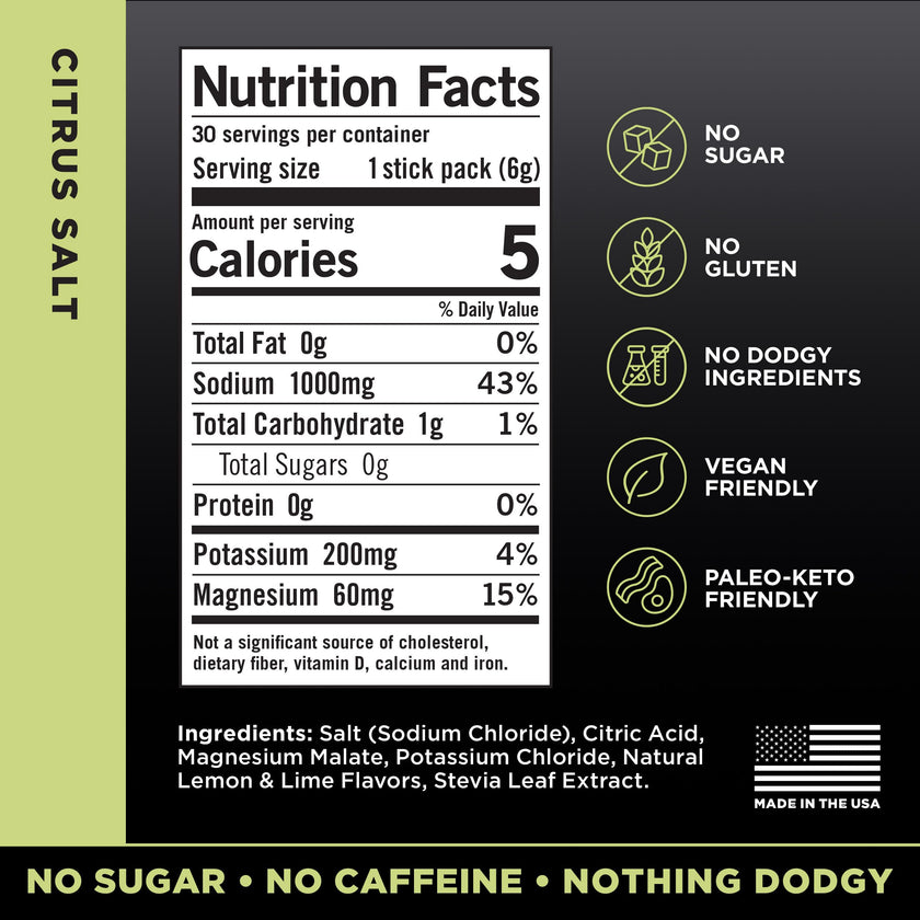 Drink LMNT Zero Sugar Electrolytes - Citrus Salt | Drink Mix | 30-Count 🍁 All In One Marketplace Canada