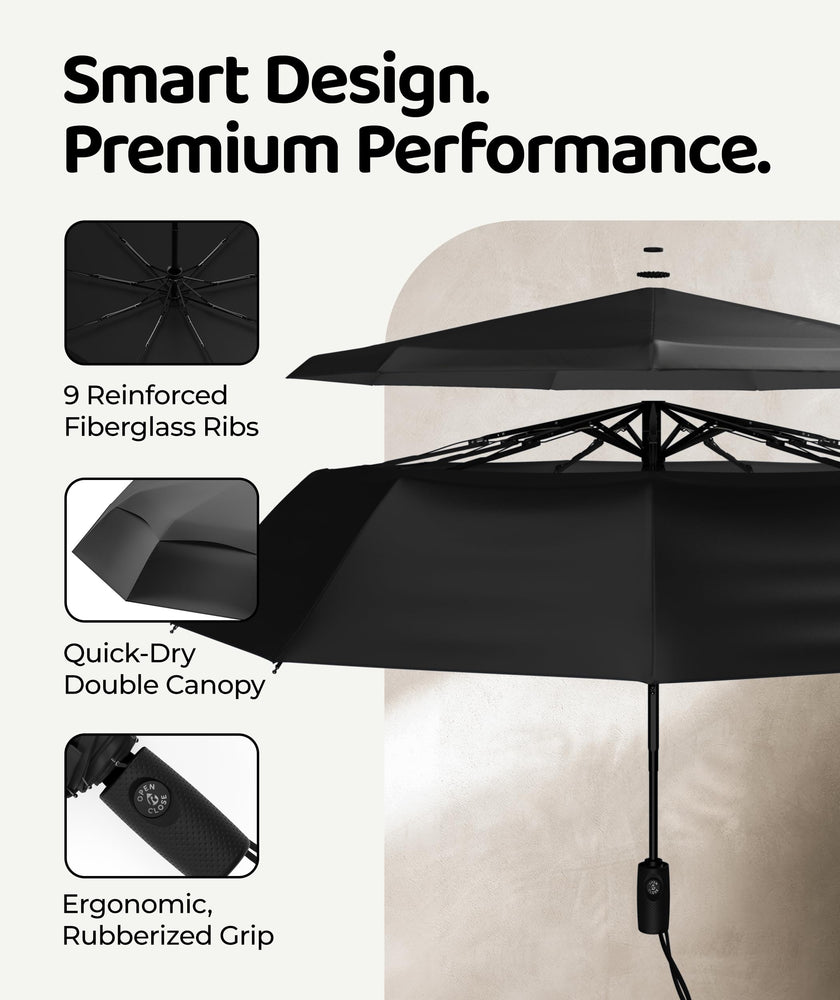 Repel Windproof Travel Umbrella - Compact & Withstands Winds up to 100MPH, Strongest Premium Auto Folding Umbrella for Rain and Sun - Durable, Light & Portable for Women & Men, Fits Backpack & Cars 🍁 All In One Marketplace Canada