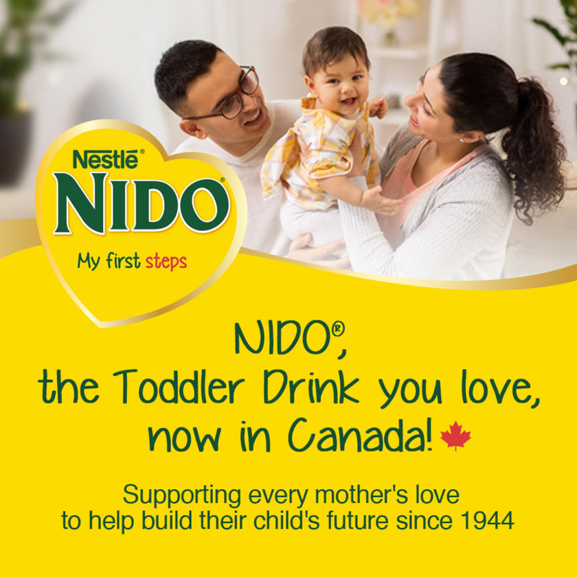 NIDO 1+ Toddler Milk-Based Nutritional Supplement With Calcium, Vitamins D and A, Magnesium, Probiotics, DHA, For Teeth, Muscles, Bones, Immune System And Brain Development, 850 g 🍁 All In One Marketplace Canada