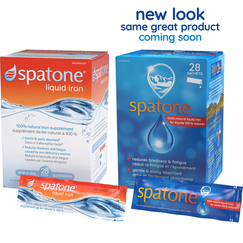Spatone 100% Natural Liquid Iron Supplement, Original Flavour, Vegan, Reduces Tiredness & Fatigue, 28 Sachets x 25 mL, 700.0 ml (Pack of 1) 🍁 All In One Marketplace Canada