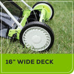 Greenworks 16-Inch Reel Lawn Mower with Grass Catcher 25052,Black/Green, 47