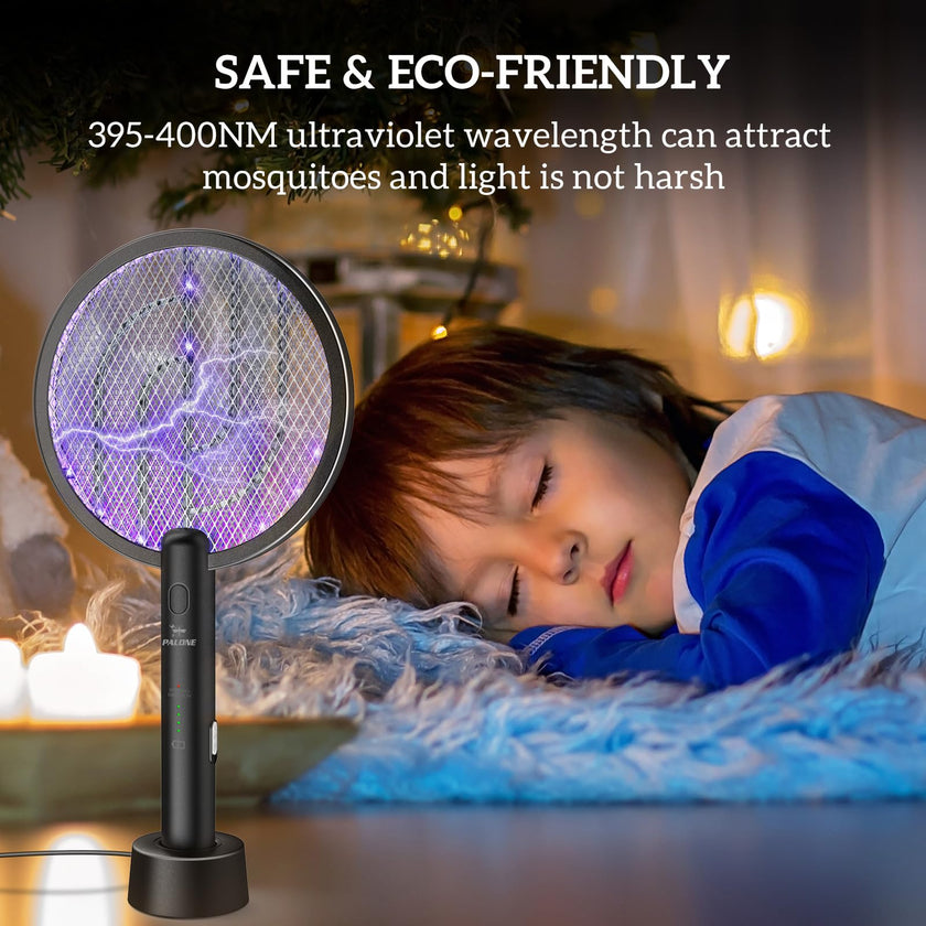 PALONE Bug Zapper Racket, Electric Bug Zapper, 4000V Electric Swatter 3 Layers Lamp, Indoor Zapper Without Waving Hands for Kitchen, Home, Garden and Outdoors(Black) 🍁 All In One Marketplace Canada