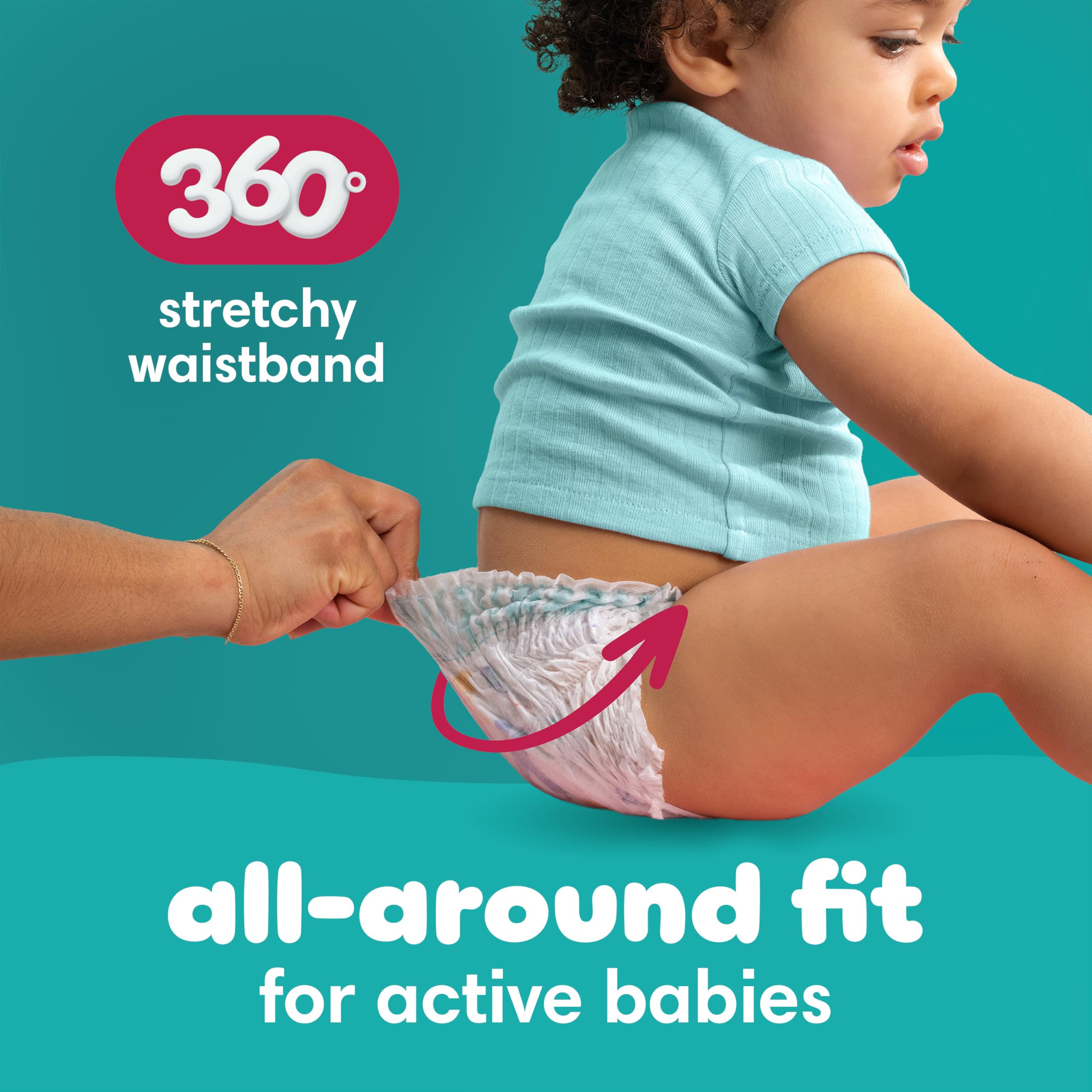 Pampers Diapers - Cruisers 360 degrees - Size 5, 56 Count, up to 100% Leakproof Fit, Designed for Active Babies, Pull On Diaper, EZ Off Tabs Designed for Easy Changes 🍁 All In One Marketplace Canada