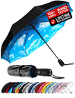 Repel Windproof Travel Umbrella - Compact & Withstands Winds up to 100MPH, Strongest Premium Auto Folding Umbrella for Rain and Sun - Durable, Light & Portable for Women & Men, Fits Backpack & Cars 🍁 All In One Marketplace Canada