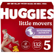 Huggies Size 5 Diapers, Little Movers Baby Diapers, Size 5 (27+ lbs), 132 Count, Packaging May Vary 🍁 All In One Marketplace Canada
