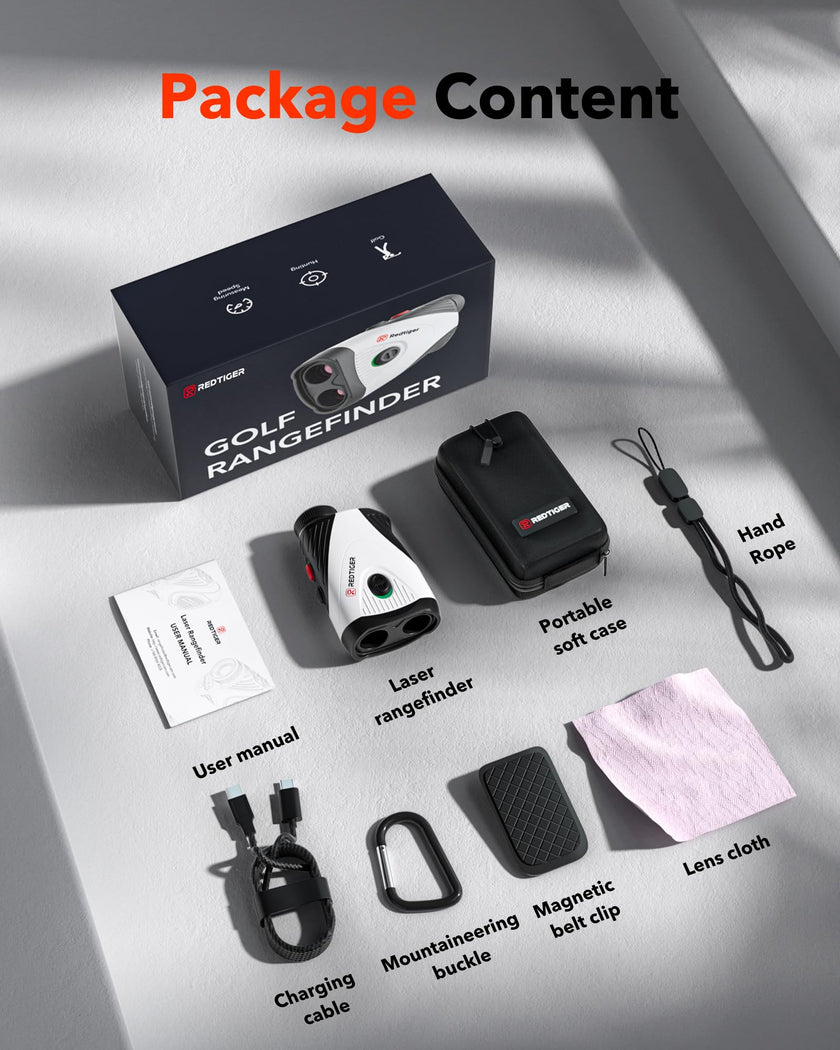 REDTIGER 1200 Yards Golf Range Finder with Slope, 7X Magnification Golf Rangefinder, IP54 Waterproof, Fast Flag Pole Locking Vibration, Rechargeable Laser Rangefinder Golfing with Magnet Stripe 🍁 All In One Marketplace Canada