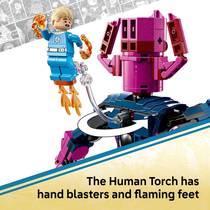 LEGO Marvel Fantastic Four vs. Galactus Construction Figure - Super Hero Building Toy - 4 Minifigures, Including The Thing, Invisible Woman and Human Torch - Gift for Kids, Boys and Girls, 9+ 76316 🍁 All In One Marketplace Canada