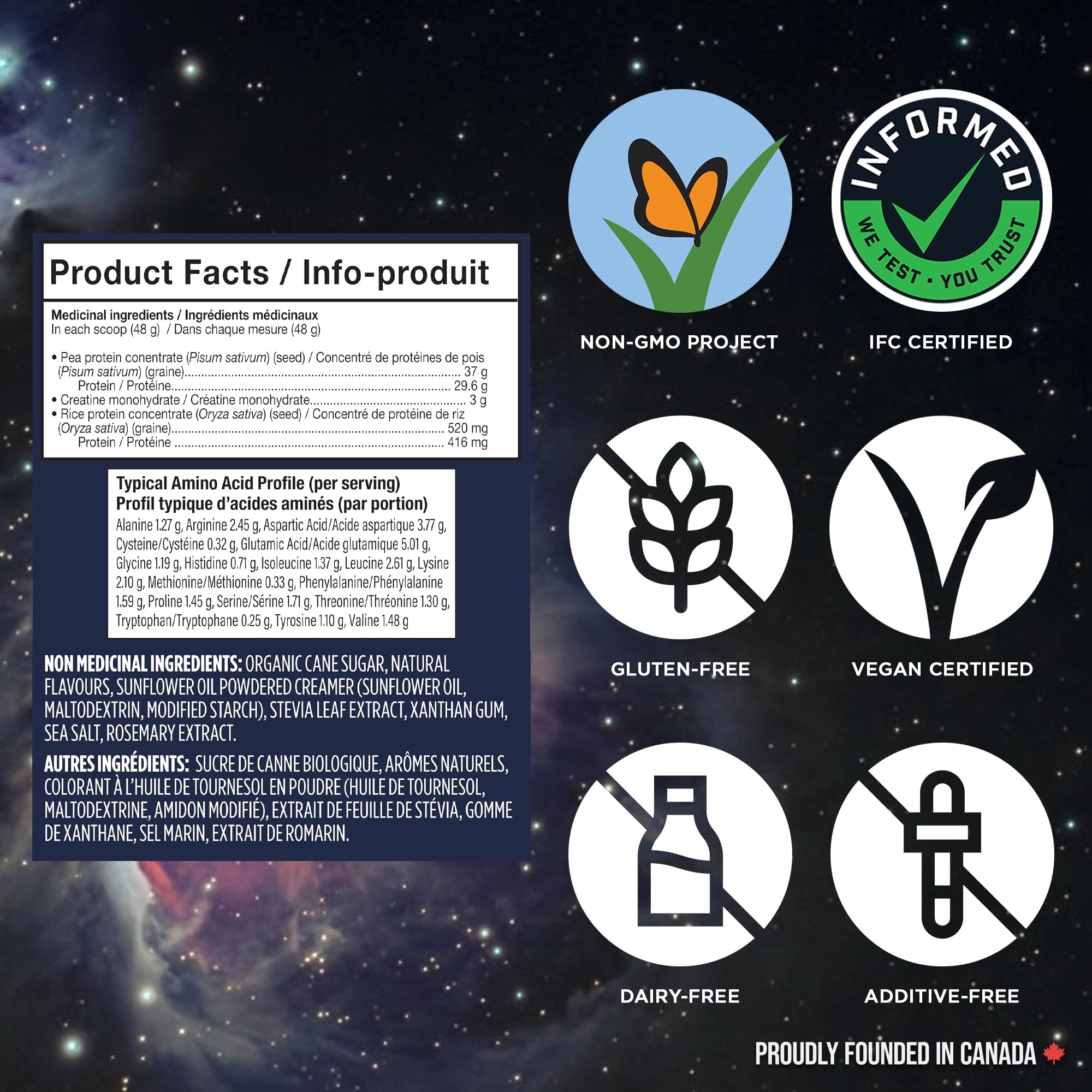 Vega Protein + Creatine, 28g Plant Based Protein Powder with Creatine for Muscle Recovery – Vanilla,18 Servings, 864 grams 🍁 All In One Marketplace Canada