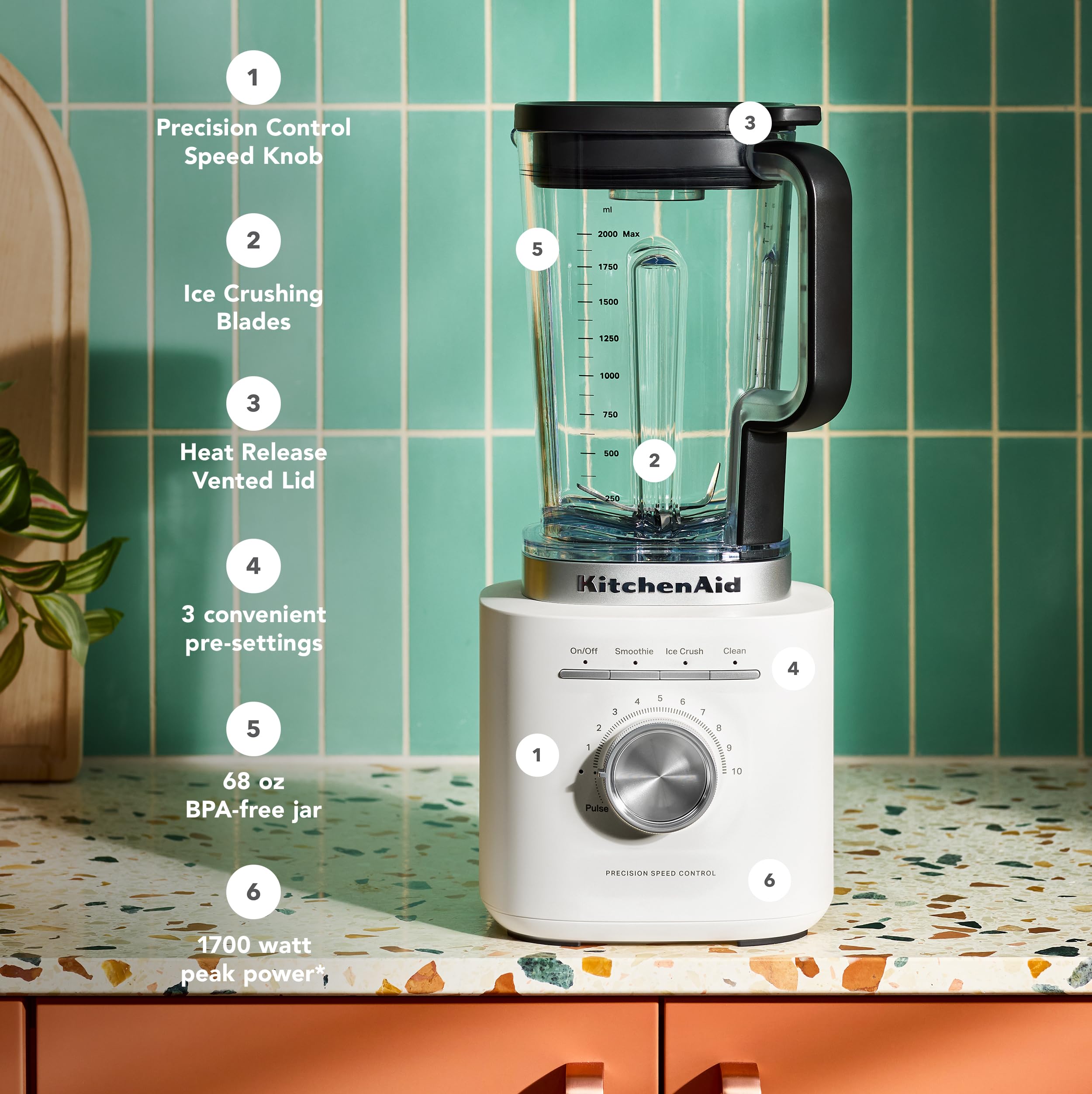 KitchenAid® Pure Power Blender KSB2072PL - Porcelain 🍁 All In One Marketplace Canada