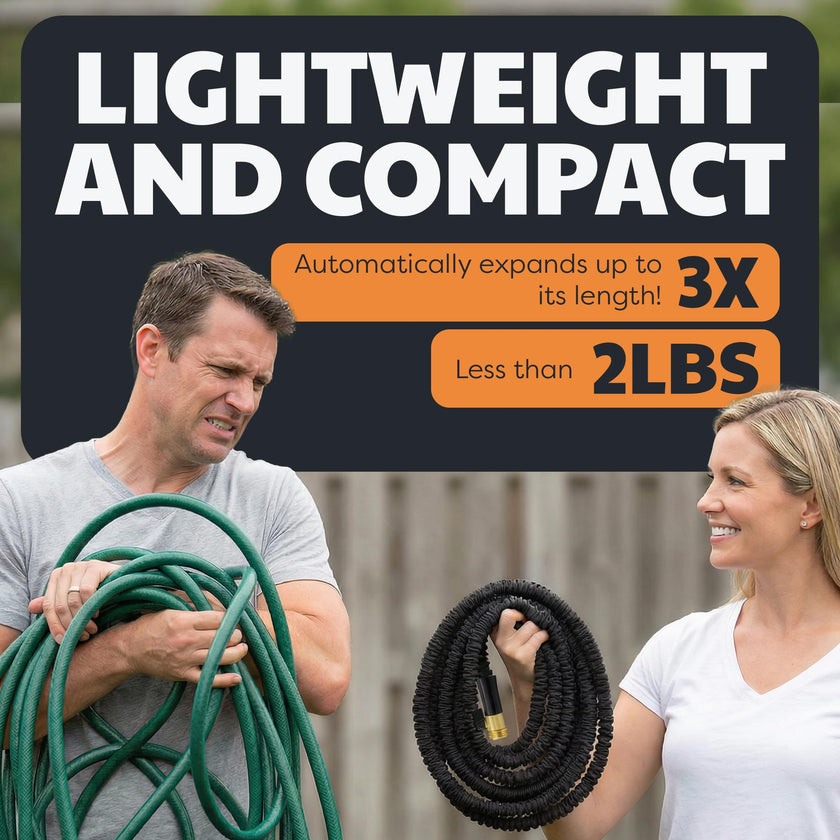XHOSE PRO Expandable Garden Hose 100ft Water Hose with Brass Fittings, Flexible, Expanding and Retractable, Lightweight 100 Ft Hose, Tuyau Arrosage - 2026 Model 🍁 All In One Marketplace Canada